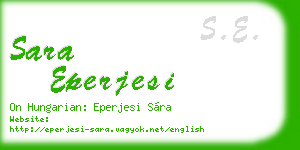 sara eperjesi business card