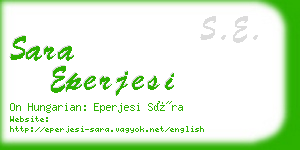 sara eperjesi business card